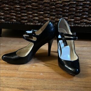 Seven7 Glossy Black Mary Jane Heels